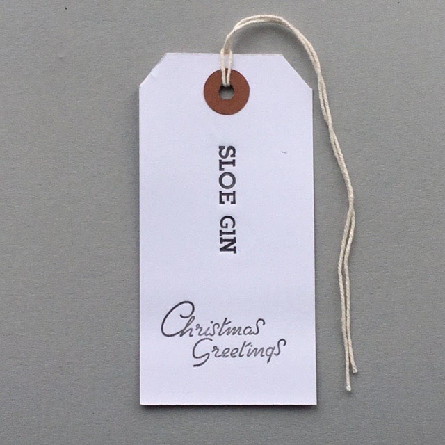 Letterpress product tag