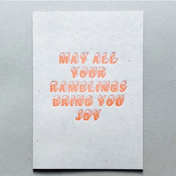 may all your ramblings bring you joy