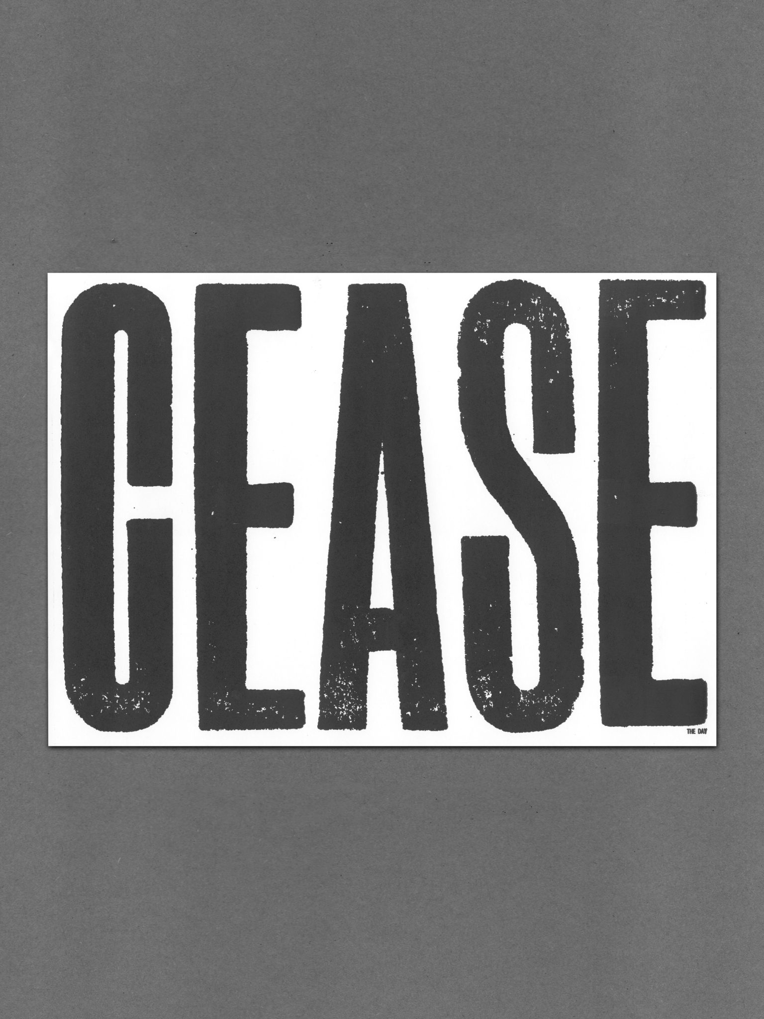 CeaseTheDay Cease The Day Letterpress Print - A3