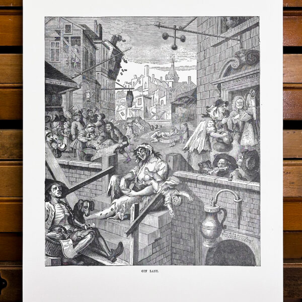 Gin Lane - A3 Letterpress Print